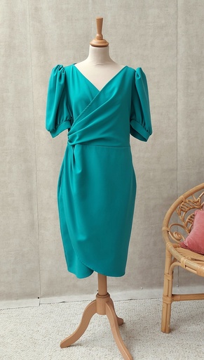 [C02720] COOSY - Robe courte verte - C02720