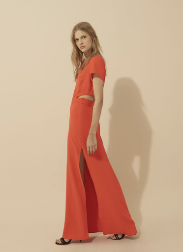 [C02762] BA&SH  - Robe Maxi orange SOLVADOR - C02762