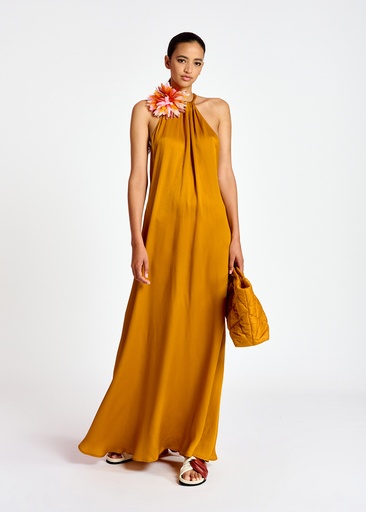 [C02785] ESSENTIEL - Robe Maxi OCRE - C02785