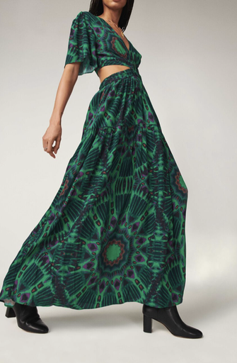 BA&SH  - Robe Midi CANDI VERTE - T38 - C02836