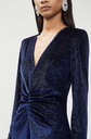 ROTATE - Robe Midi bleue velours irisée - T36 - C02837