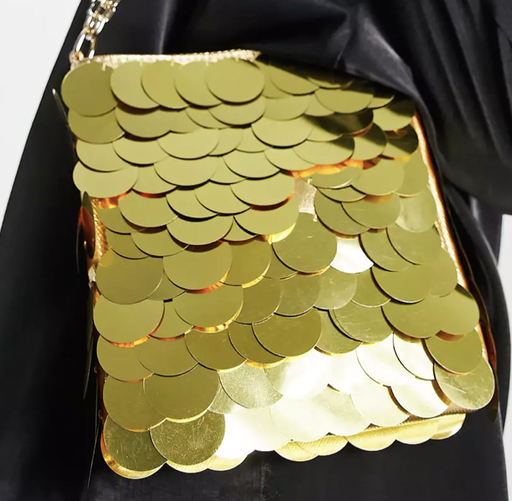 [A850] Sac Sequins Dorés - A850