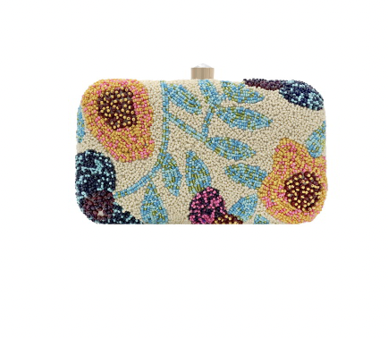 [A861] Sac Fleurs perles - A861