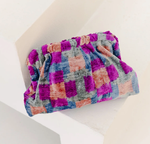 [A926] Pochette en Soie Ikat Mauve - A926
