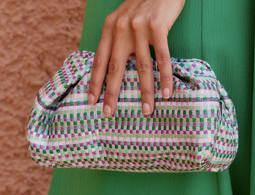 [A882] Sac rose vert - A882